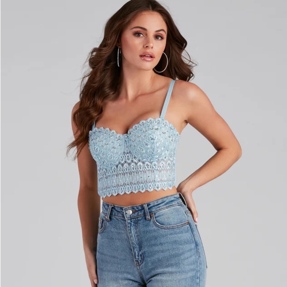 Windsor jeweled crop top